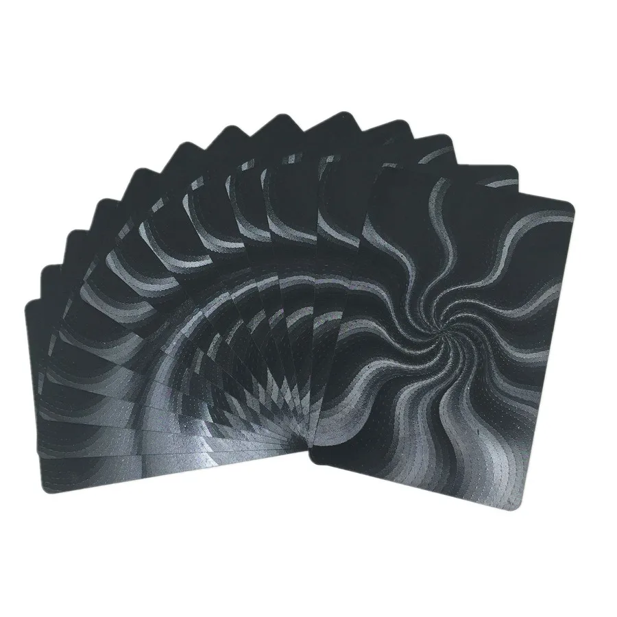 Cool Washable Black PVC Playing Cards Wear Resistant Waterproof Plastic Poker Game Deck Durable 54pcs Poker Set Board Game  (5)