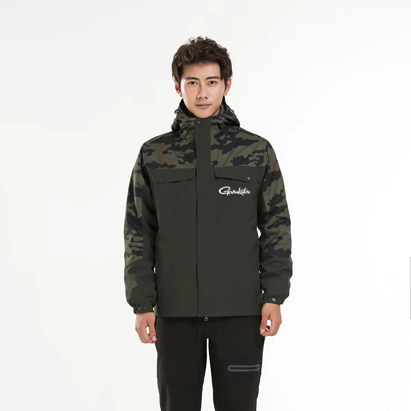 

2019 Man Outdoor Waterproof Gamakatsu Fishing Clothing Sports Thick Windproof Men Fishing Jacket Anti-uv Clothes Two Piece Suit