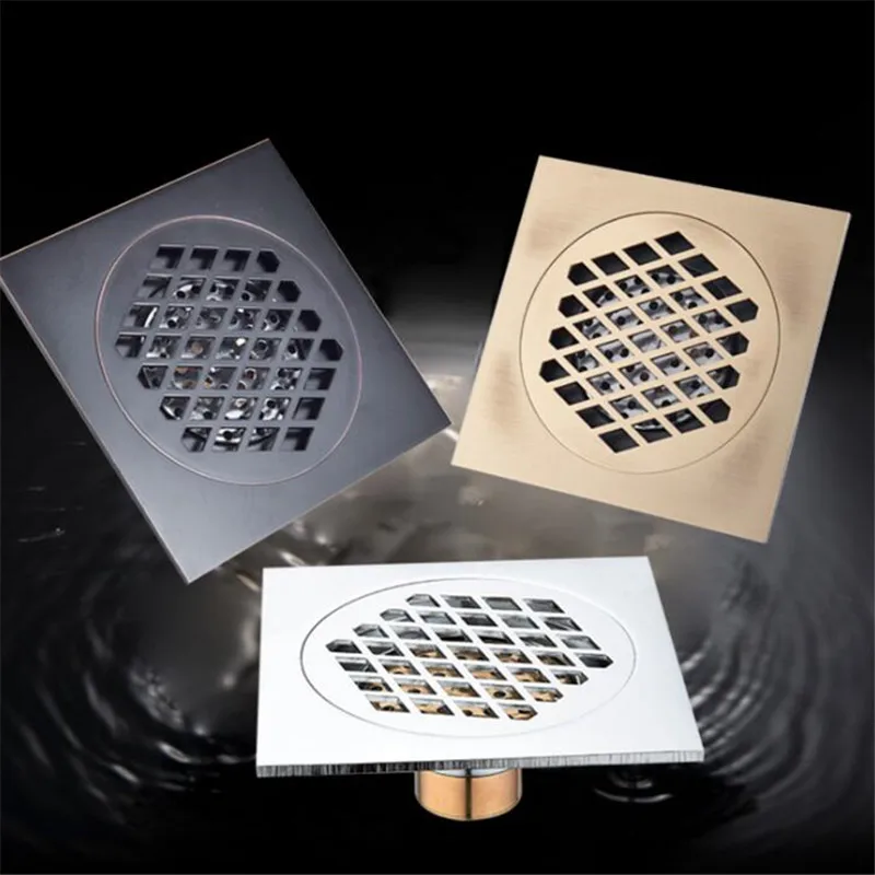 Preise LIUYUE Bodenablauf Schwarz 15 × 15 cm Super Größere Boden Ablauf Bad Gebäude Material Filtration Desodorierung Kanalisation Hardware