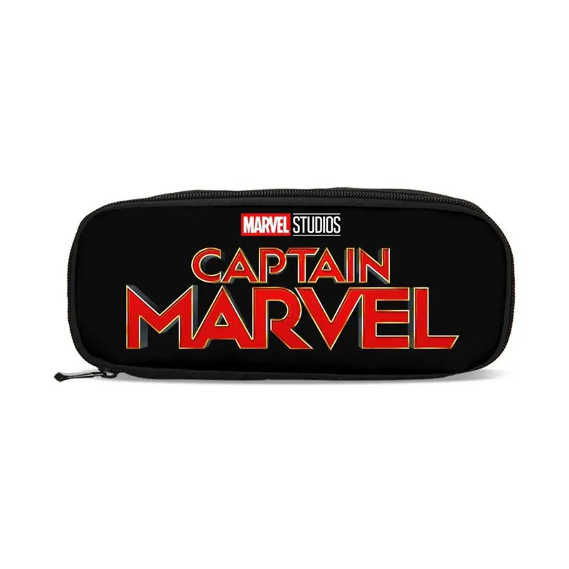 

Purse For Kids Children Pencil Bags Marvel Super Hero Captain Marvel 3D Printing Pen Pouch Students School Supplies Change Case