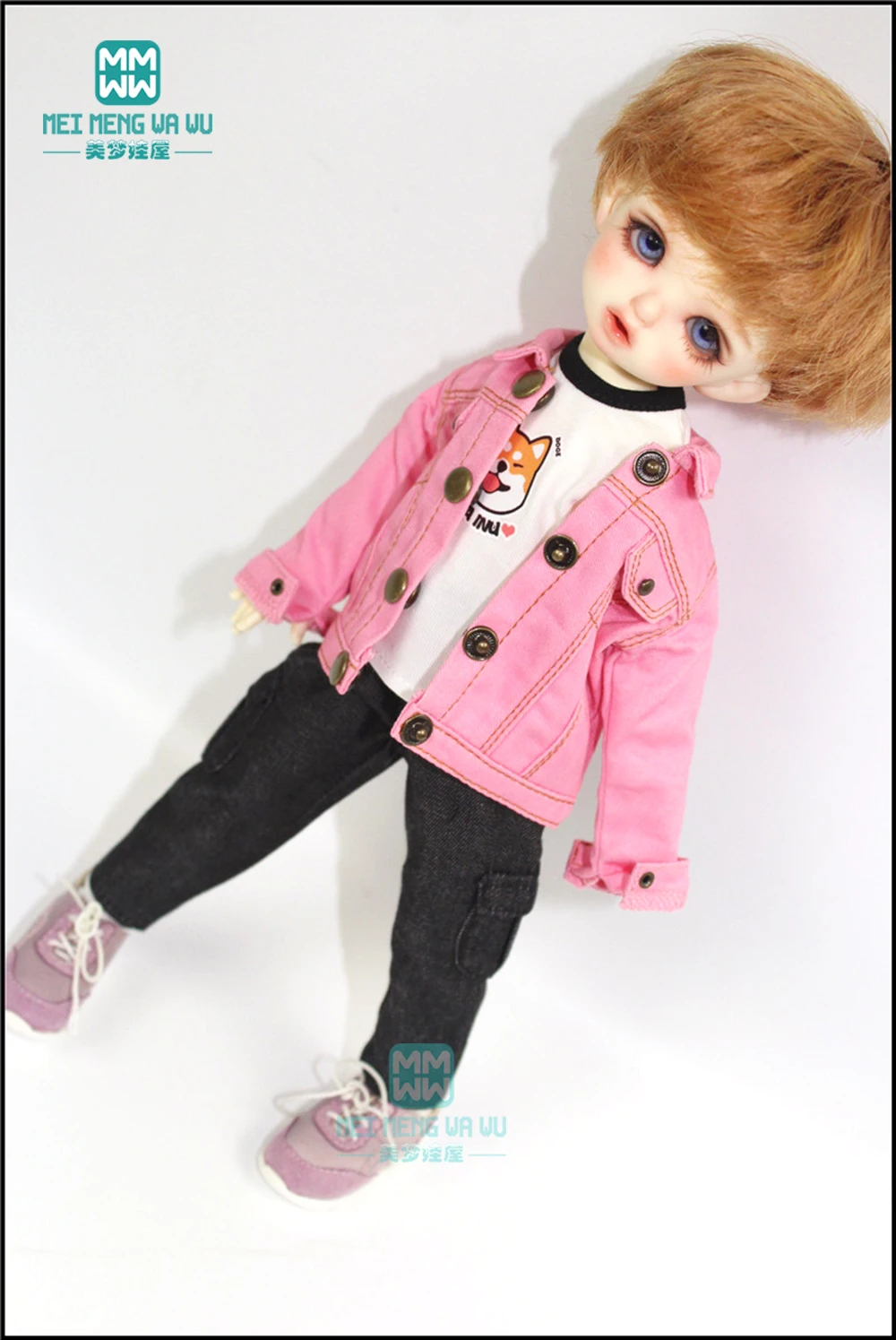 Аксессуары для шарнирных кукол 27 см-30 см 1/6 BJD YOSD Модная Джинсовая куртка футболка