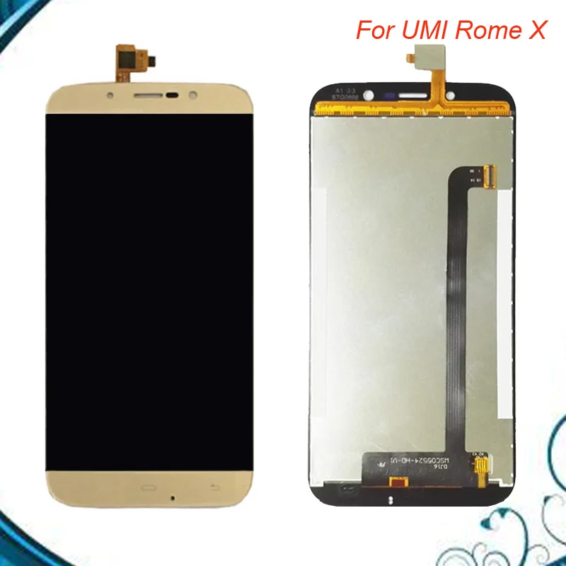 

High Quality For UMI Rome X LCD Display With Touch Screen Digitizer Assembly Black and Gold Replacement Part IN STOCK