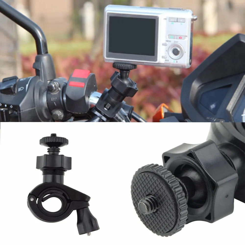 1 единиц, велосипед велосипедный мотоцикл велосипедный держатель для камеры штатив монтажного зажима для камеры видеокамеры Горячий Поиск