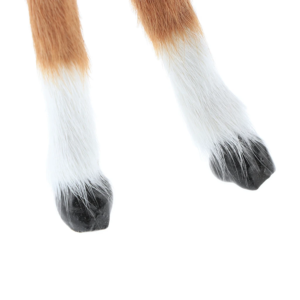 Simulation Faux Fur Horse/ Cat Model Kids Educational Toy Handicraft Collection Home Ornament