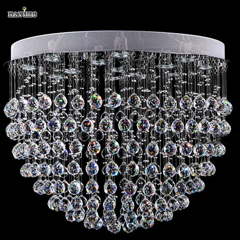 

Wholesales 100% guaranteed modern ball design large crystal chandelier for living room lustre home lighting