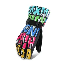 Зимние-30 утолщенные теплые уличные лыжные перчатки для мужчин, женщин и детей ветрозащитные водонепроницаемые регулируемые перчатки для сноуборда и альпинизма