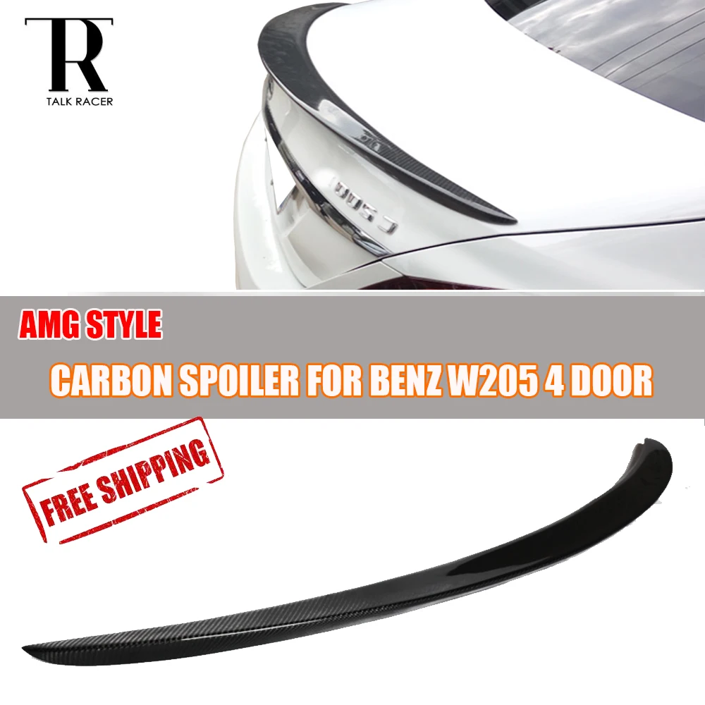 

C43 AMG Style Carbon Fiber Rear Trunk Lip Wing Spoiler for Benz W205 C180 C200 C300 C43 C63 AMG 4DR Sedan 2015 - 2020