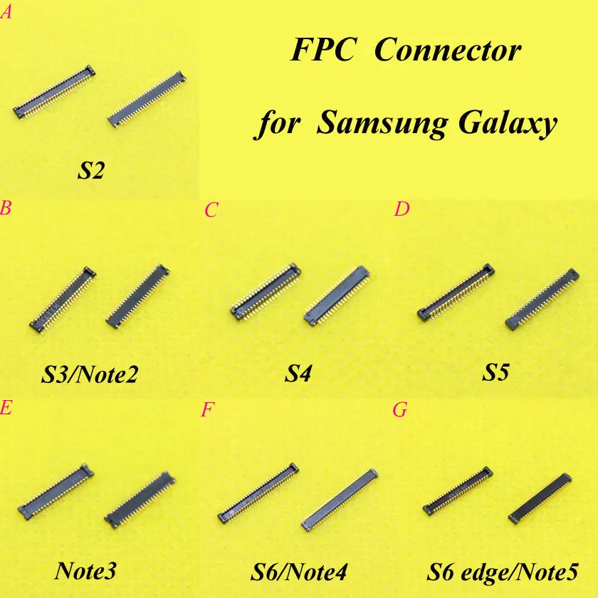 

cltgxdd LCD Display FPC connector for Samsung GALAXY S2 S3 S4 S5 S6 edge note 2 3 4 5 on Logic Board screen Flex cable