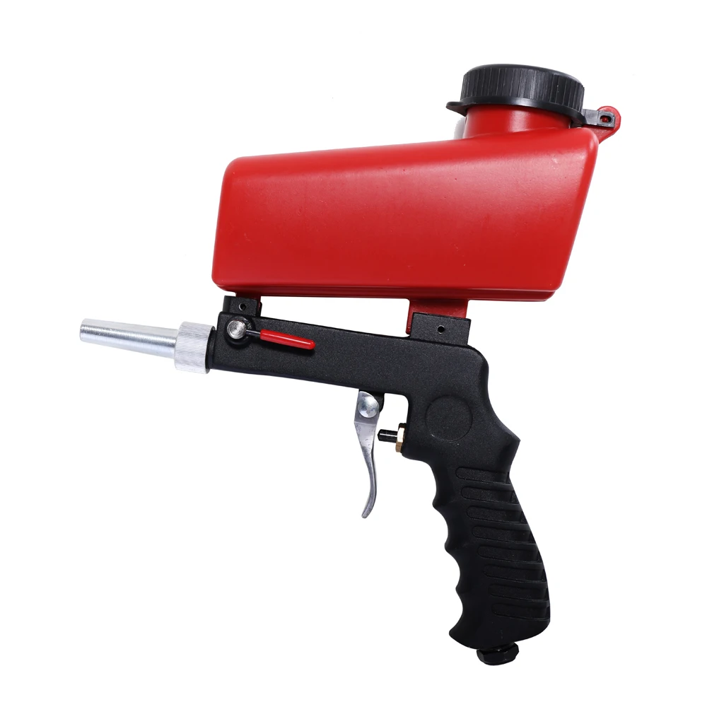 KKMOON портативный легкий с использованием антигравитационный пистолет с защитой от ржавчины воздушный точечный песочный бластер гравитационного типа пистолет-распылитель - Цвет: Красный