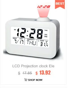 Зеркало FM радио проекционный будильник светодиодный цифровой электронный стол Nixie Настольный проектор часы будильник с проекцией времени