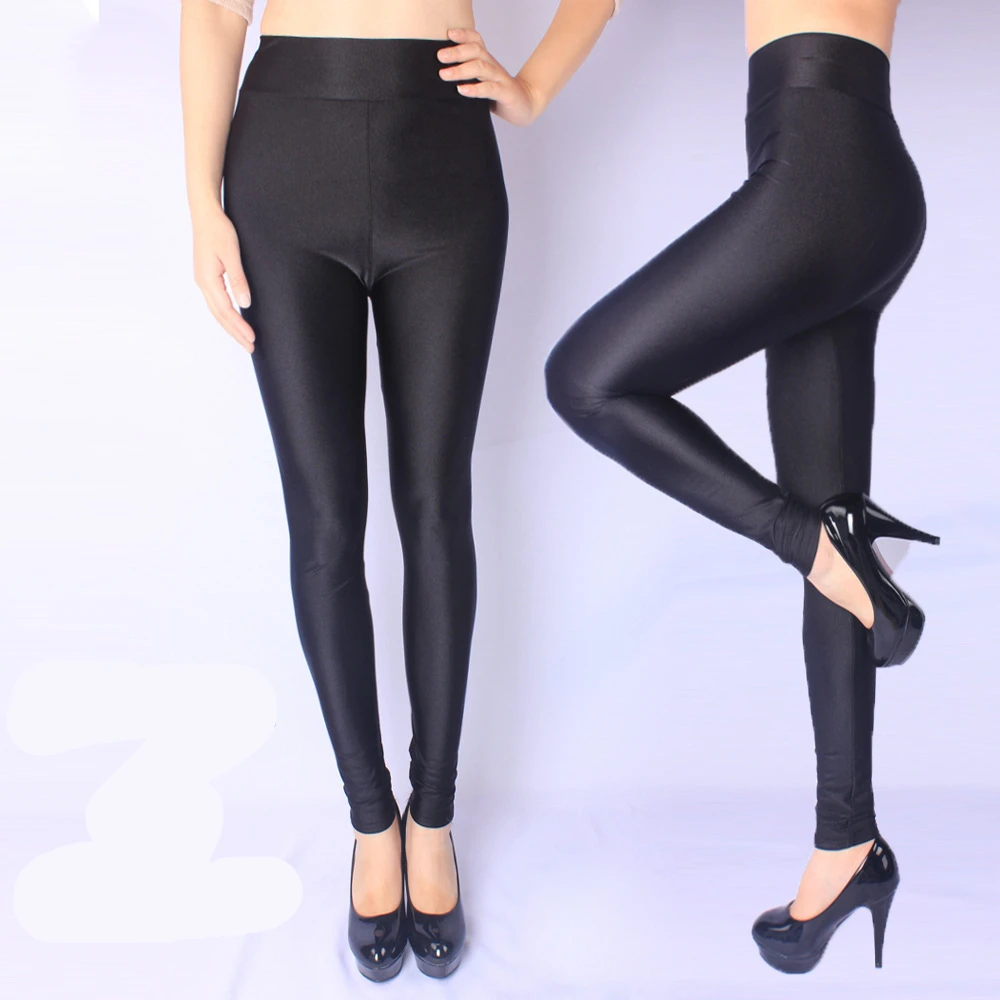 

High Waist Women Pencil Leggings Elastic Big Size 5XL Glitter Jegging Office Ladies Black Leggins Mujer Oversized Skinny Leggins