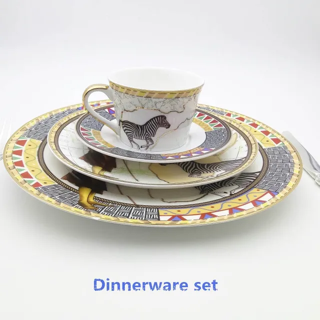 Buy Egyptian Style Dinnerware Set Map Of Africa Animal