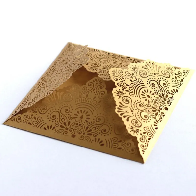 10pcs/lot Square Wedding Invitations White Pink Navy blue Laser Cut Wedding Invitation Card Event Party Decorations
