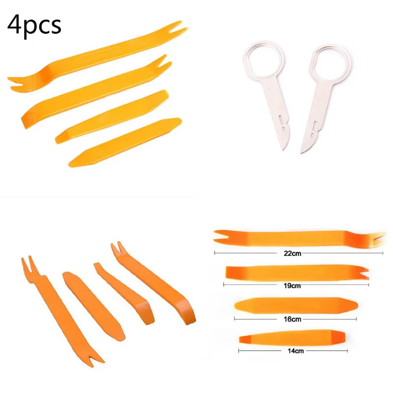 

4pcs Auto Car Radio Door Clip Panel Trim Dash Audio Removal Installer Pry Tool Or 1pcs Audi Radio Stereo Release Tool