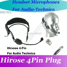 MICWL ME3 головной конденсаторный микрофон гарнитуры для Audio-Technica беспроводной Beltpack системы Hirose 4Pin разъем