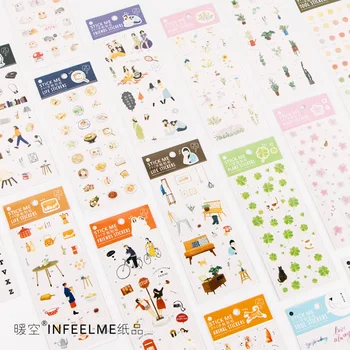 

1 x Cute animals Plant Princess adhesive paper sticker decorative DIY scrapbooking sticker post kawaii stationery