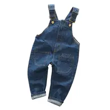 Детские брюки хлопковые брюки на подтяжках комбинезон для девочек Комбинезон для девочек и мальчиков детские штаны рост от 90 до 130 см