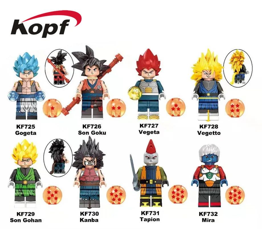 Single Sale Building Blocks Model Collection Dragon Ball Gogeta Son Goku Vegeta Vegetto Mira Toys For Children KF725