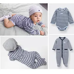 Детские комбинезоны Комплект Одежда для новорожденных Одежда для малышей брендовые зимние хлопковые комбинезоны с длинными рукавами