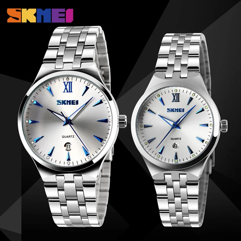 SKMEI кварцевые часы мужские Топ люксовый бренд модные спортивные водонепроницаемые часы женские часы мужские наручные часы тонкие Relogio Masculino