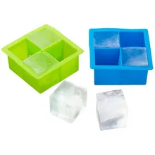 4 силиконовые полости лоток для льда с крышкой