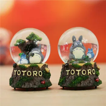 

9.5cm x 7cm cartoon chinchillas crystal ball music box snow lantern water ball octave box