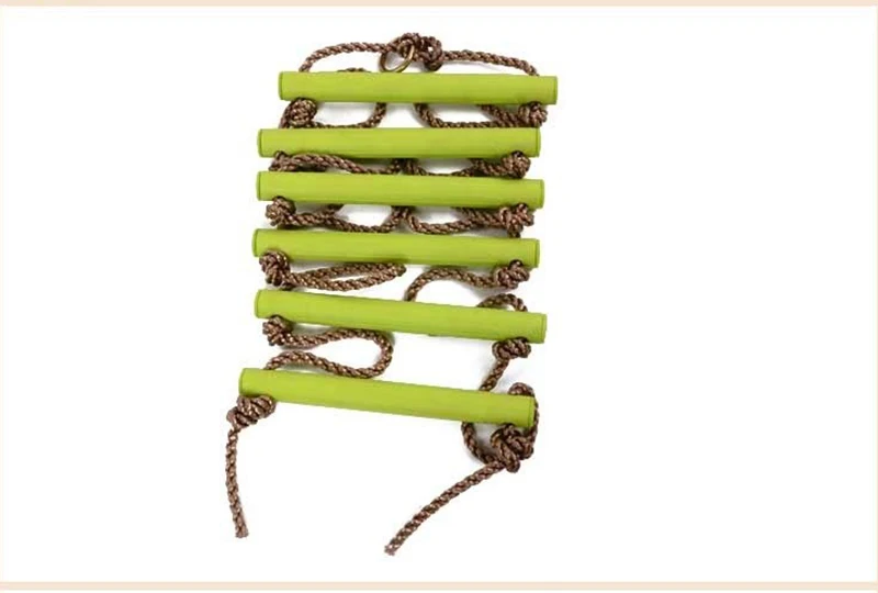 1Pcs Outdoor Indoor Plastic Ladder Rope Playground Games For Kids Climbing Rope Swing Plastic 6 Rungs PE Rope Toys For Children 3