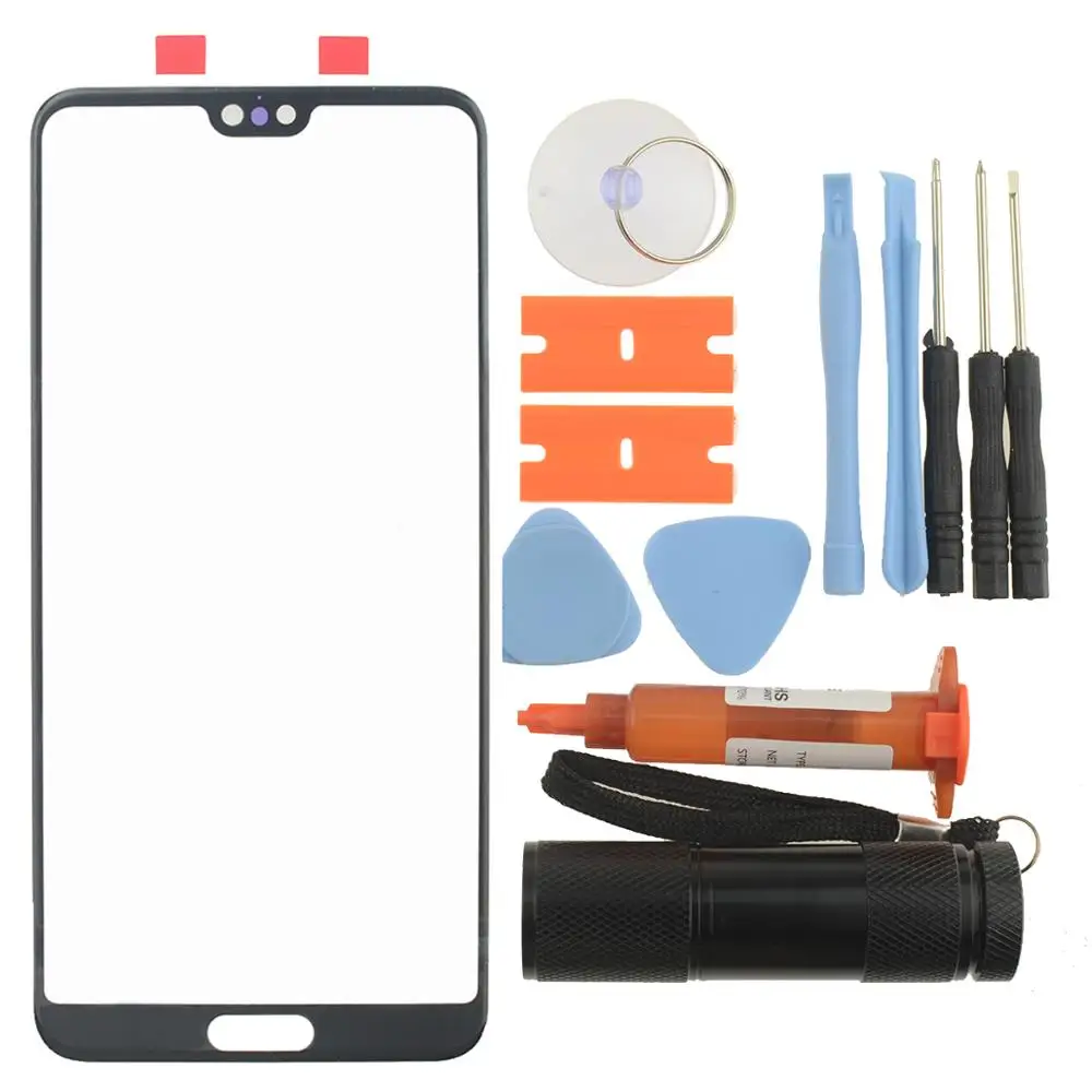 

Front Screen Glass UV LOCA Glue UV Light Repair Kits for Huawei P20 P30 Pro lite Mate 20 20X Broken Outer Glass & Opening Tools