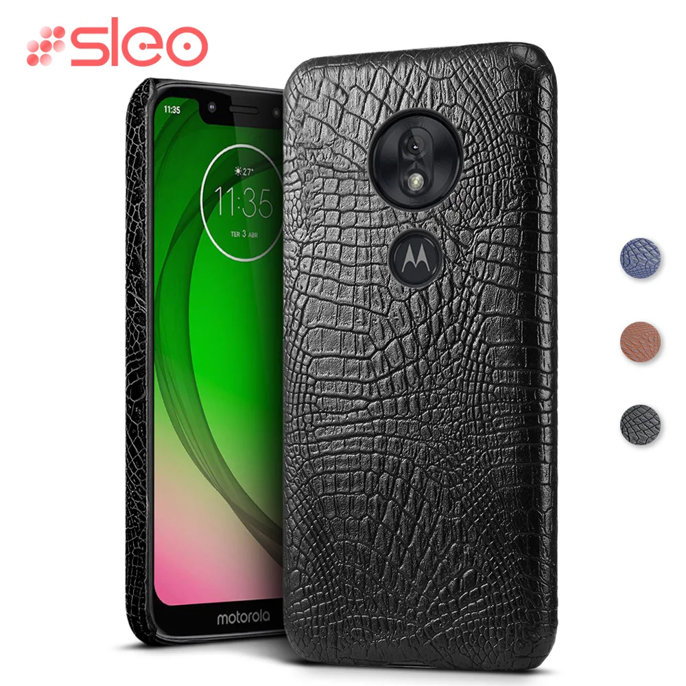 SLEO For Motorola Moto G7 Play Case PU Leather Hard Back for Phone Cover 5.7&quot |