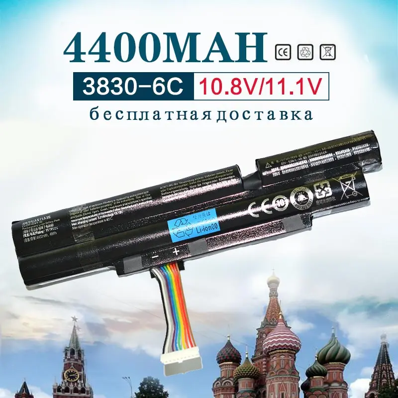 4400 мАч 6 ячеек ноутбук Батарея для acer Aspire TimelineX 3INR18/65-2 AS11A3E AS11A5E 4830TG 5830T 3830TG 4830T 5830TG 3830T