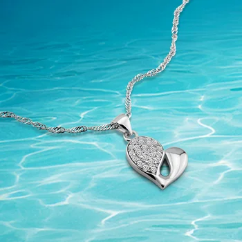 

fashion women Pendants necklace,,925 silver heart-shaped pendants jewelry,925 sterling silver necklace for girls