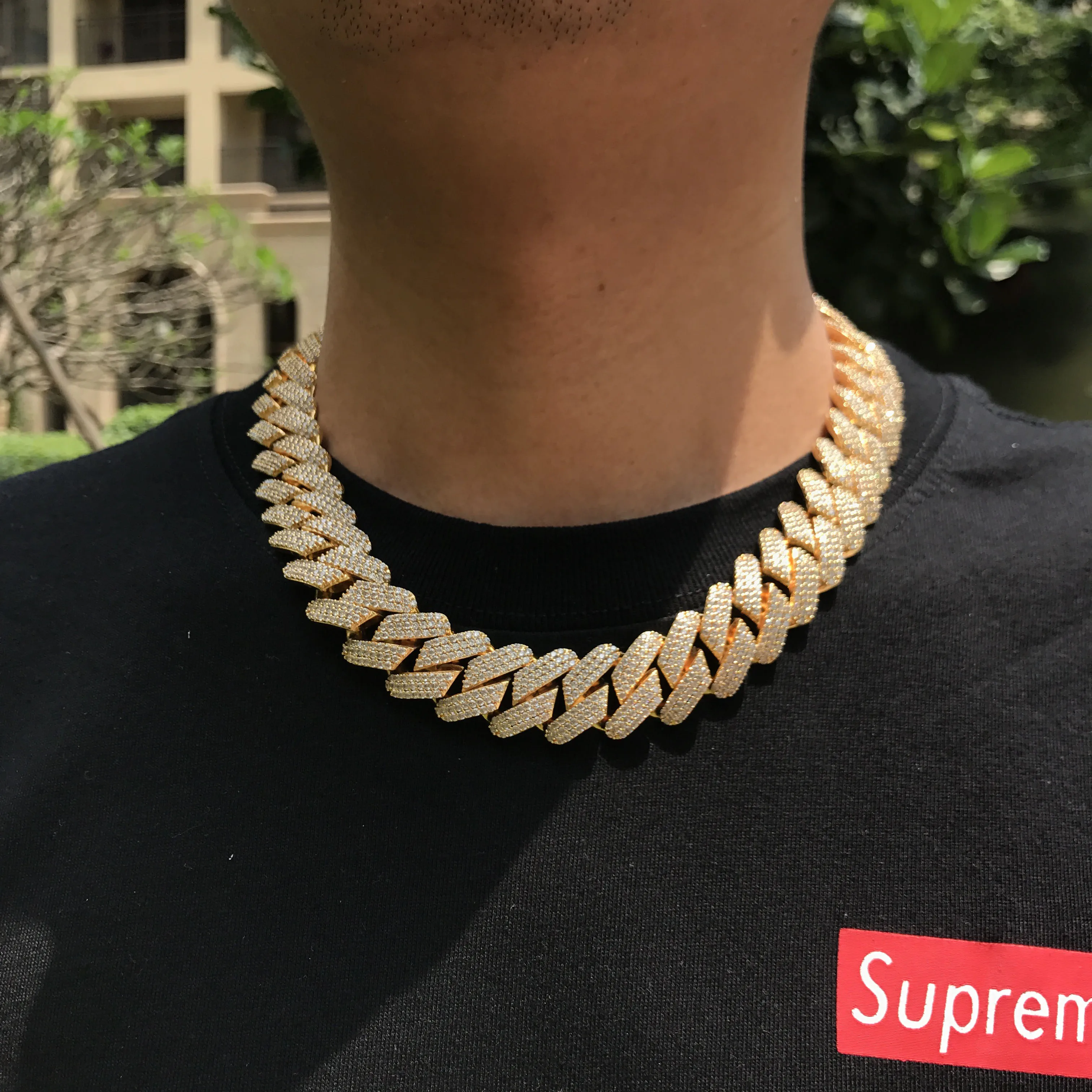Heavy cuban link chain for men wholesale jewelry Iced out cuban link