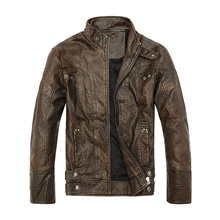 Новое поступление, высокое качество, Осень-зима, Мужское пальто, куртки, мотоциклетные, из искусственной кожи, модная, тонкая, уплотненная, брендовая, кожаная верхняя одежда JK022