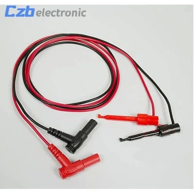 

1Pair Banana Plug To Test Hook Clip Probe Cable For Multimeter #S018Y# High Quality