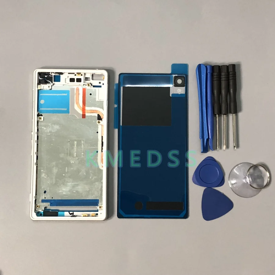 Полный Корпус Замена чехол для Sony Xperia Z2 L50w D6503 D6502 ЖК-дисплей сенсорный экран панели рамка панели с выемкой посередине Батарея дверь задняя крышка+ Инструменты