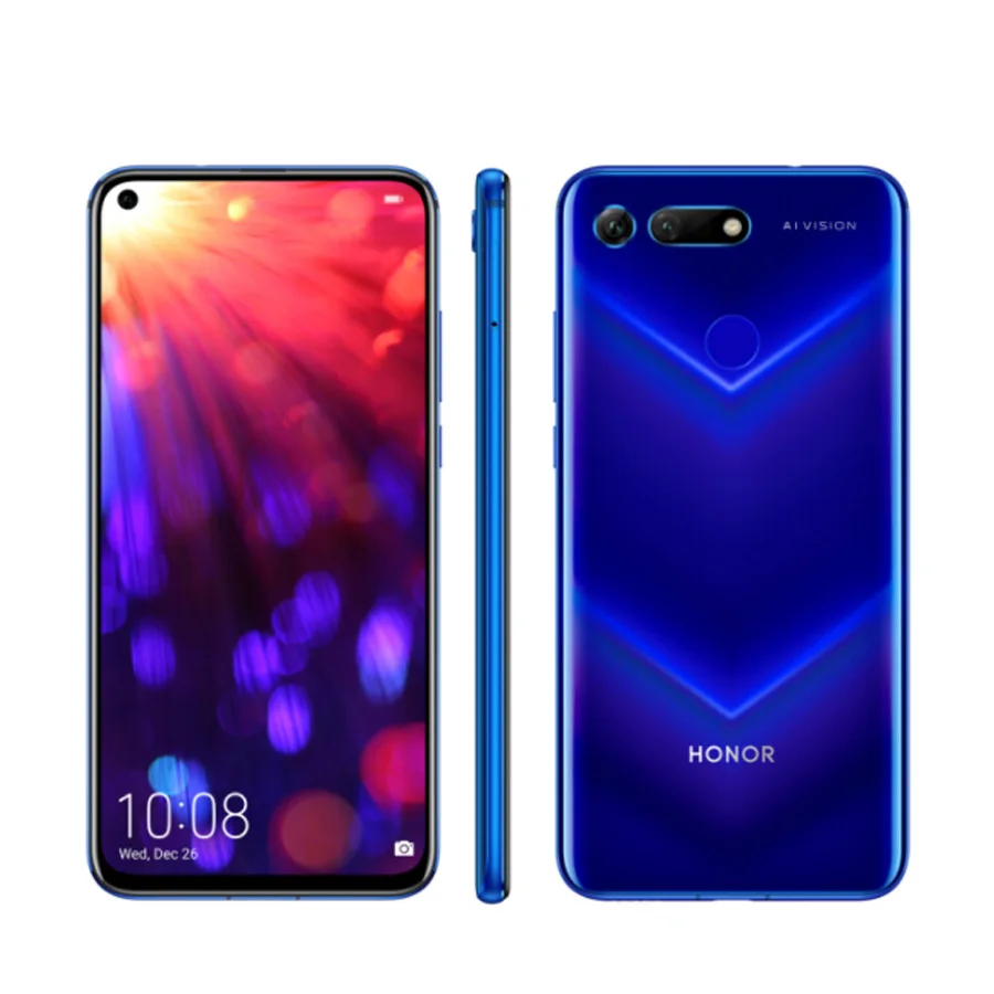 Оригина honor V20 4G, мобильный телефон с функцией 6/8GB Оперативная память 128/256 ГБ Встроенная память 6," Kirin 980 Octa Core Andorid 9 Быстрая зарядка вид 20 NFC Смартфон