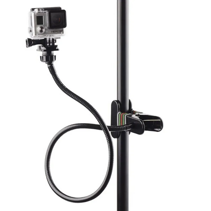 Гибкий зажимной кронштейн для GoPro Hero 5 4 3 Eken Gooseneck штатив с креплением на шею зажим