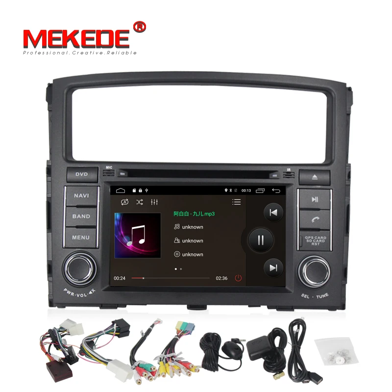 Perfect PX3 Quad core Android7.1 2G RAM 16G ROM HD screen Car DVD player gps navigator for Mitsubishi Pajero V97 V93 2006 -2015 4