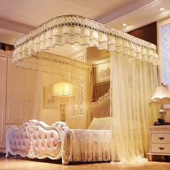 

Lace MOSQUITO NET Extra Large for Twin Queen and King Size Bed Canopy for Bed Quick and Easy Installation Insect Fly Protect