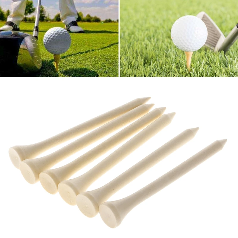 10pcs Wood Wooden Professional Golf Tees Training Accessories 7cm