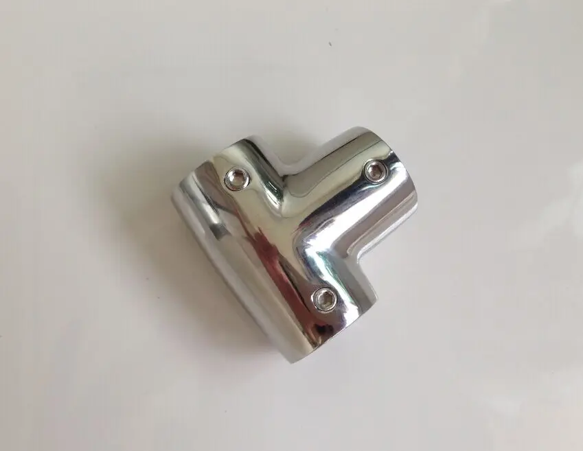 

MARINE BOAT HAND RAIL FITTING 90 DEGREE TEE STAINLESS STEEL 7/8" TUBE
