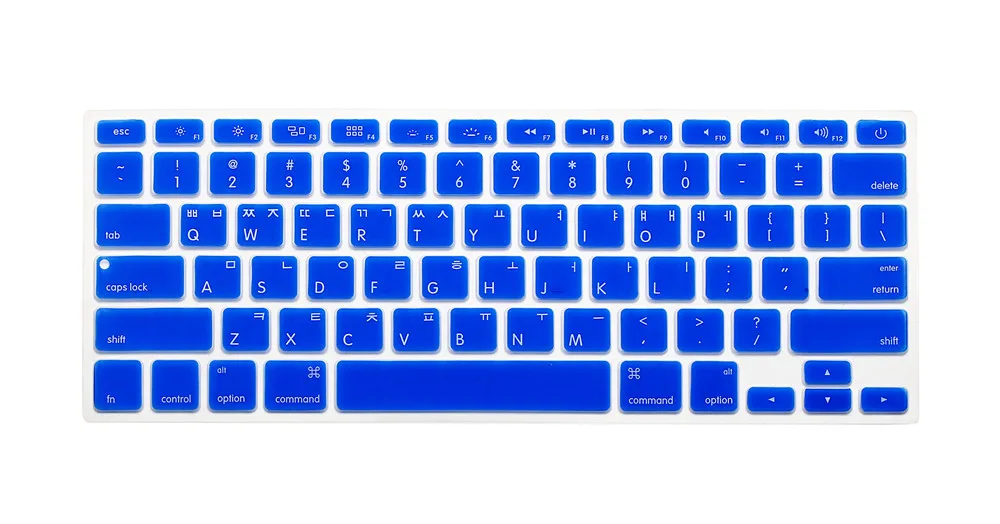 Новая Корейская Клавиатура Версия США Силиконовый протектор наклейки кожи для Apple Macbook Air 13 Mac Pro 13 15 17 retina крышка клавиатуры - Цвет: dark blue