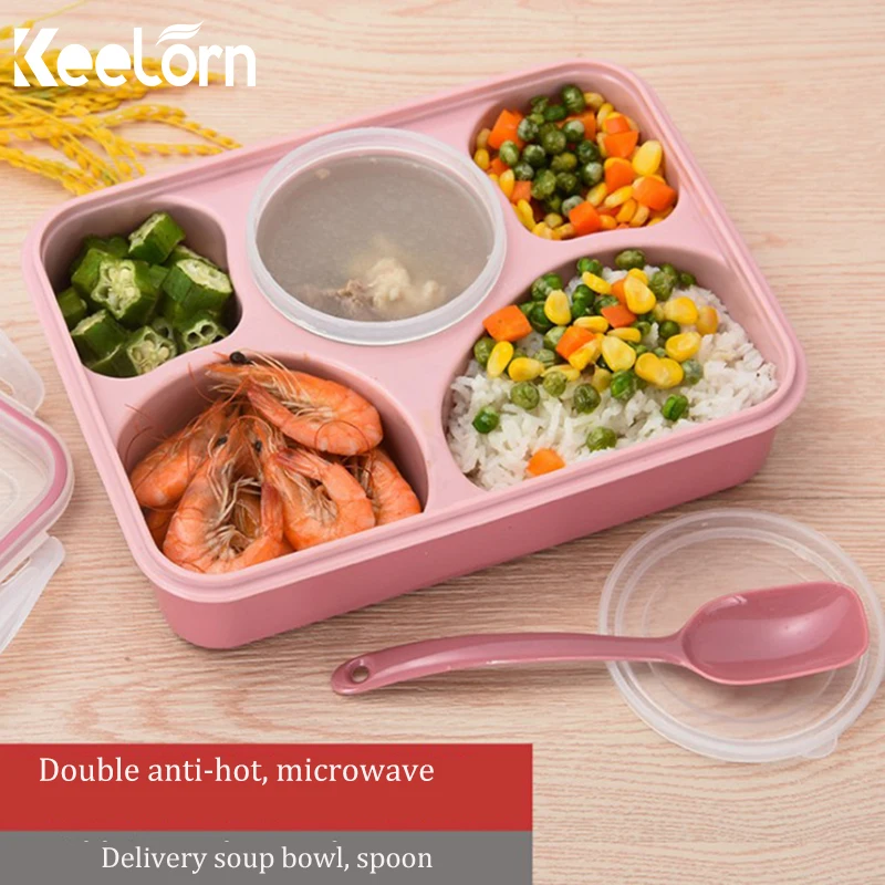 

Keelorn Dinner Sets 5 plus 1 Sealed Lunch Boxs Containers With Compartment Japanese Lunch Boxs For School Lunch Boxs