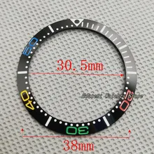 38 мм черный керамический ободок комплект вставок автоматические мужские часы корпус наручные часы часть