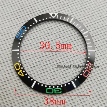 

38mm Black Ceramic Bezel Insert Kit Automatic Men's Watch Case Wristwatch Part