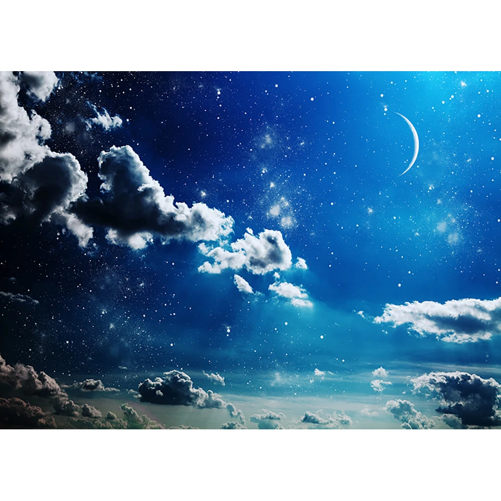 Allenjoy Professional Photography Background Night Stars Sky Moon