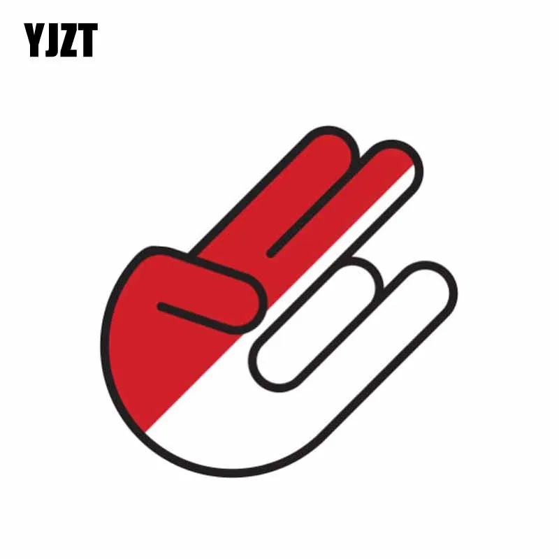 YJZT 7 4 см * 11 2 смешной индонезийский шокер флаг мотоциклетная наклейка 6-1037 |
