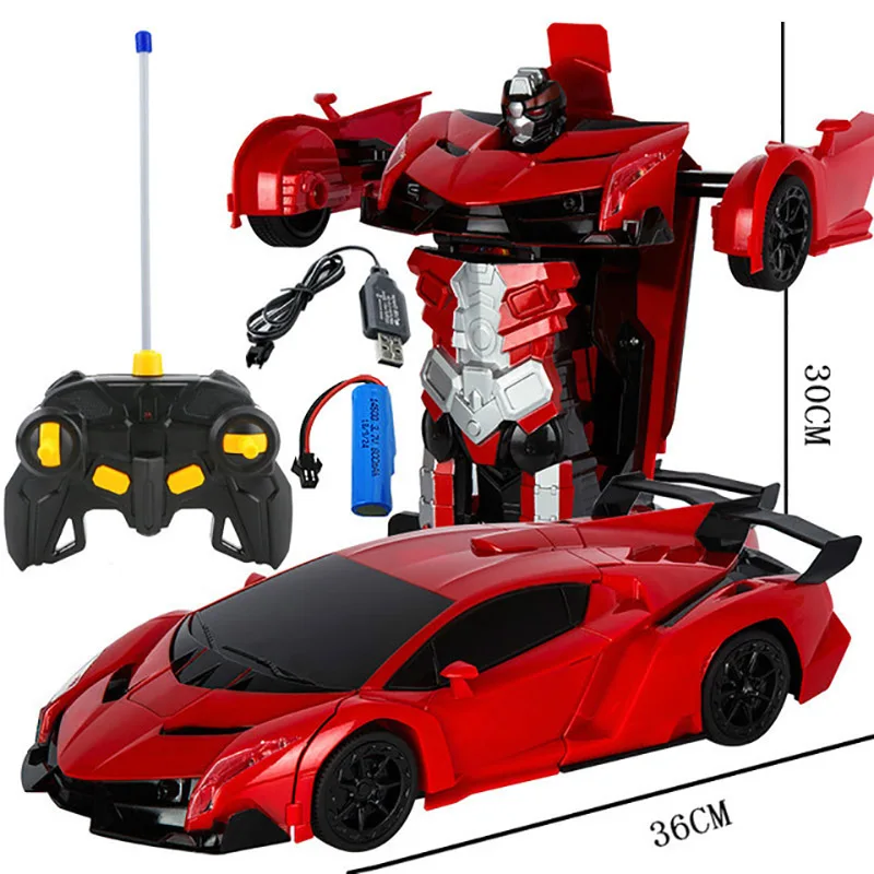 

Gesture Sensing Big Size 36cm Wireless RC Car 2 In 1 Transformation Robots Sports Cars Model Remote Control Robot Car Kids Gift