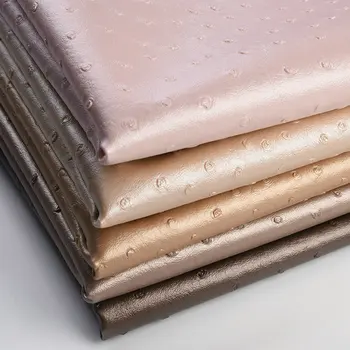 

1 Meter Ostrich Soft Leather Pvc Upholstery Fabric Chairs Faux Leather Waterproof Material Printed for Sewing Polipiel Tissu