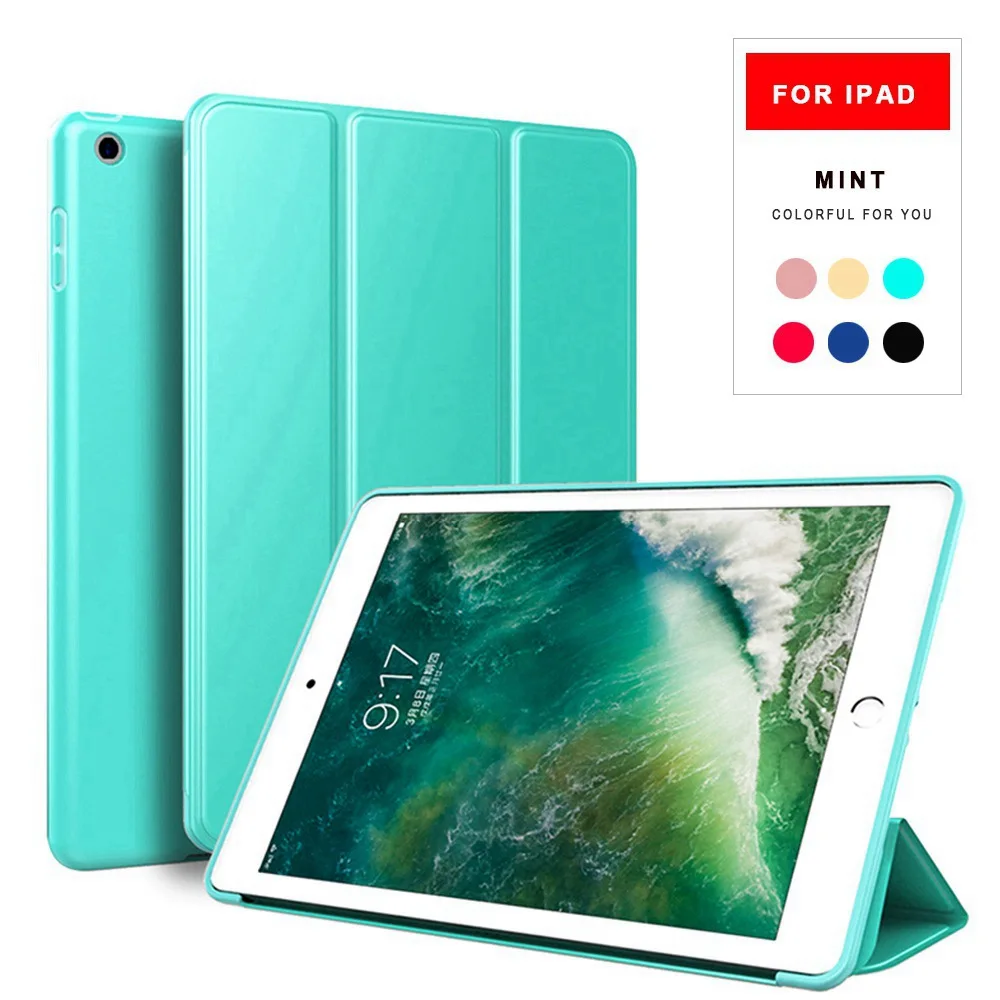 Для ipad Чехол Smart Cover для ipad Air 2 1 чехол силиконовый Пробуждение Авто Режим сна кожаный для ipad 9,7 чехол s 6
